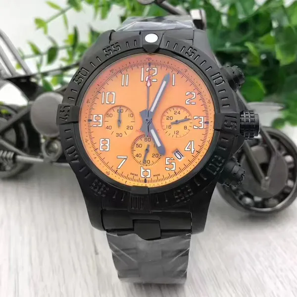 Nouveau avec étiquettes montres de luxe pour hommes aviation moulée montre numérique chronographe calendrier affichage bracelet en caoutchouc militaire noir 279L