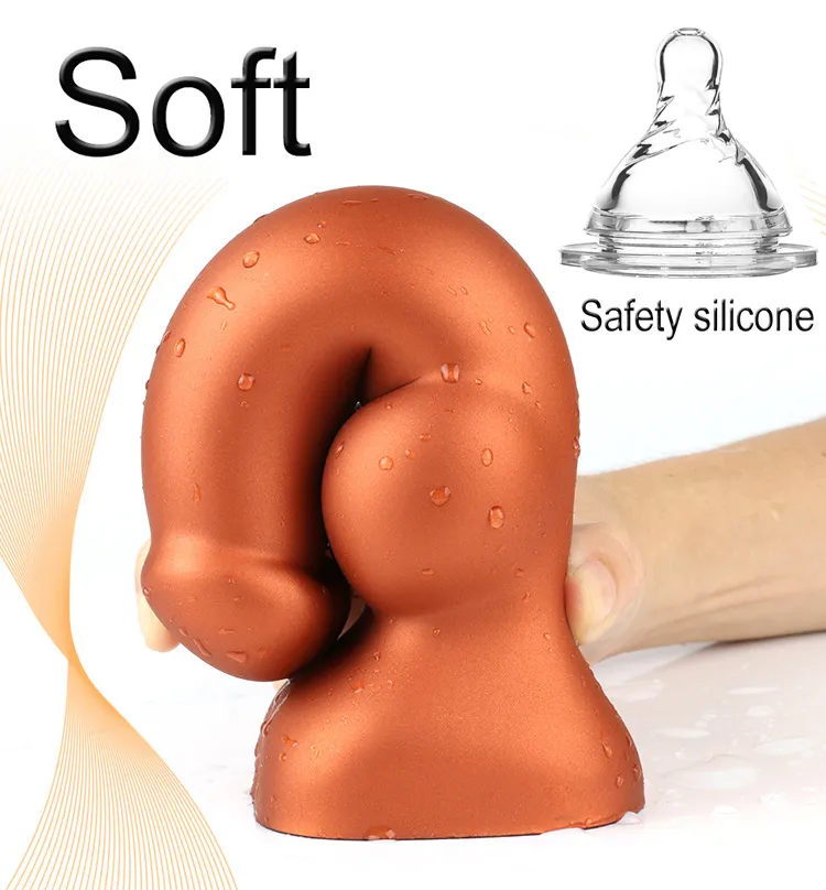 Big Buttplug Anal Sex Toys Super Soft Butt Plug Suction Cup Dildo Erotic Dilatador Anal Gay Women Men Ass Prostate Massage Tool T200520