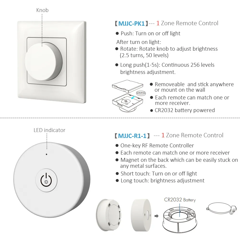 V1-L Dimmer LED 12V 24 V 1CH 15A PWM Stepleless Dimming Switch Wi-Fi RF 2.4G bezprzewodowy RF zdalny