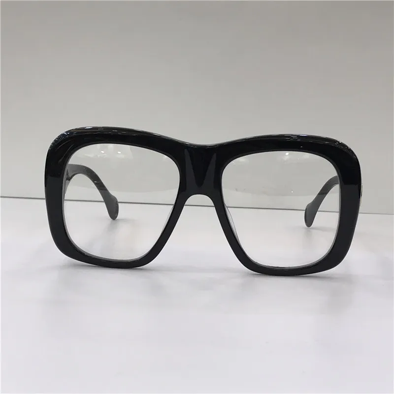 Новые модные дизайнерские оптические очки 0498, большая квадратная оправа, простая оправа в стиле ретро, популярный стиль, прозрачные линзы, защитные очки282W