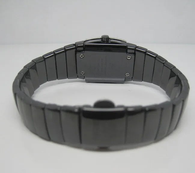 Sälj New Fashion Black Ceramic Watches Luxury Watch for Woman Quartz Movement Watches Female Wristwatch RD26271K