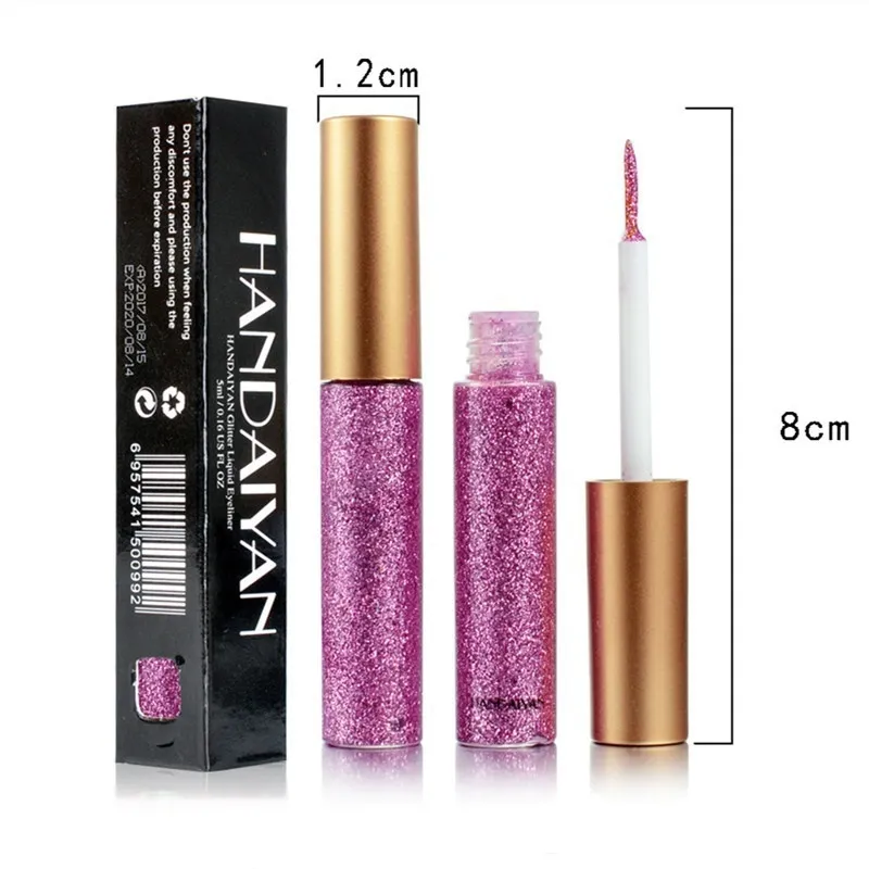 Mode sexig metall flytande ögonskugga glitter ögonskugga radian shimmer stick skönhet verktyg korea kosmetisk gåva till flicka ögonliner gel droppe ship