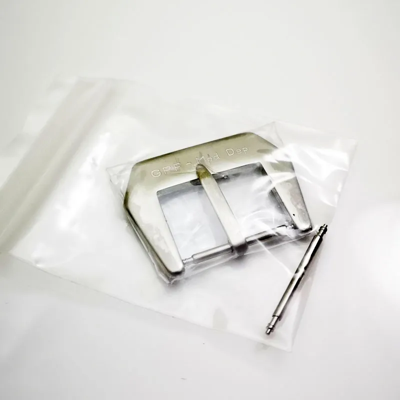GPF-Mod Dep Pin pré-v brossé argenté, 22mm, 24mm, 26mm, boucle pour bracelet en caoutchouc et cuir, bracelet de montre 294k
