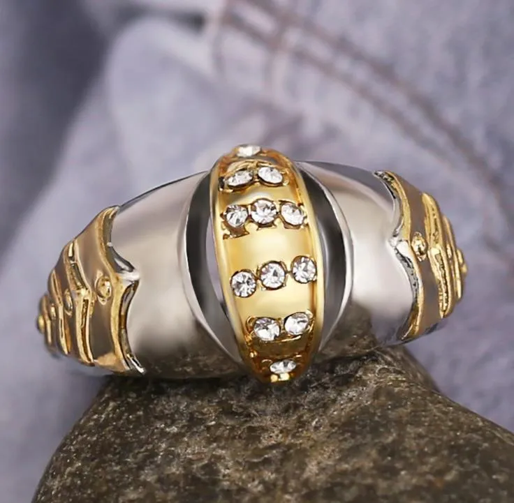 Роскошное дизайнерское модное креативное кольцо в форме рта рыбы из золотого сплава, европейские и американские мужские аксессуары r198N