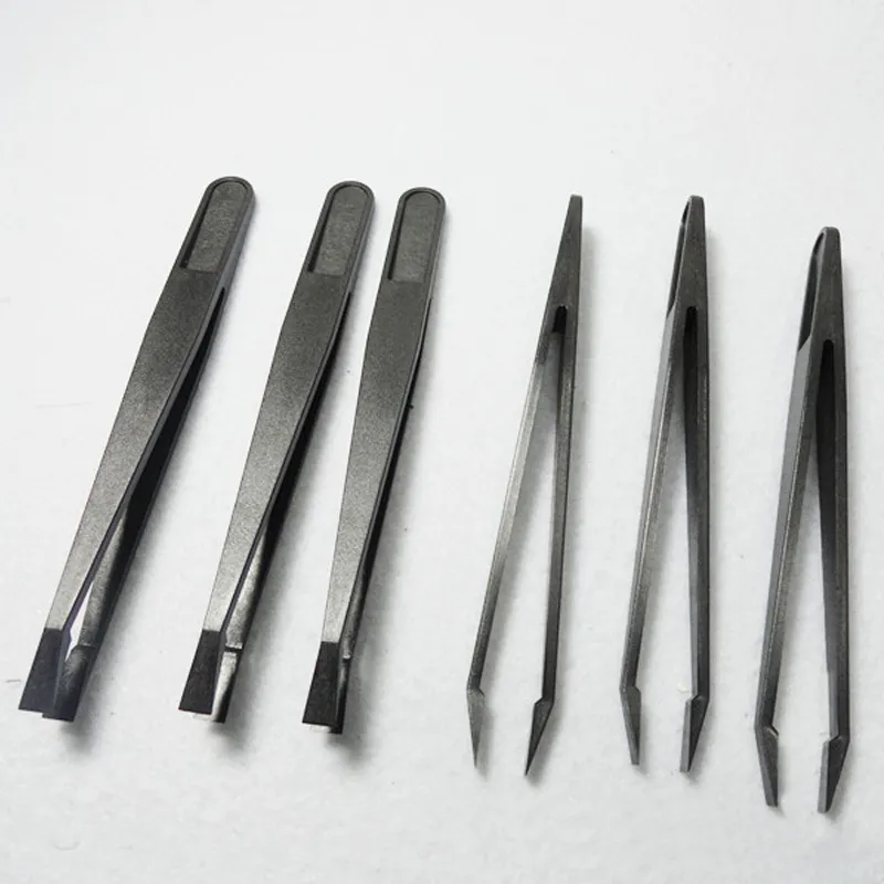 esd pinça antiestática definida qualidade alta elasticidade plástica pinça kit curvado linha reta multifuncional pinça ferramentas conjunto