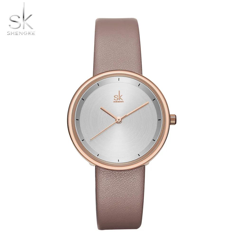 Shengke Brand Quartz Couple Watch Set Leather Watches For Lovers Men And Women Watches Set Relojes Parejas221P