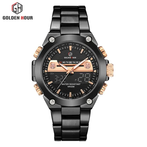 Reloj hombre goldenhour spor kuvars erkek izle en iyi marka dijital erkek saatler su geçirmez adam bilek saatleri 2019relogio maskulino201d