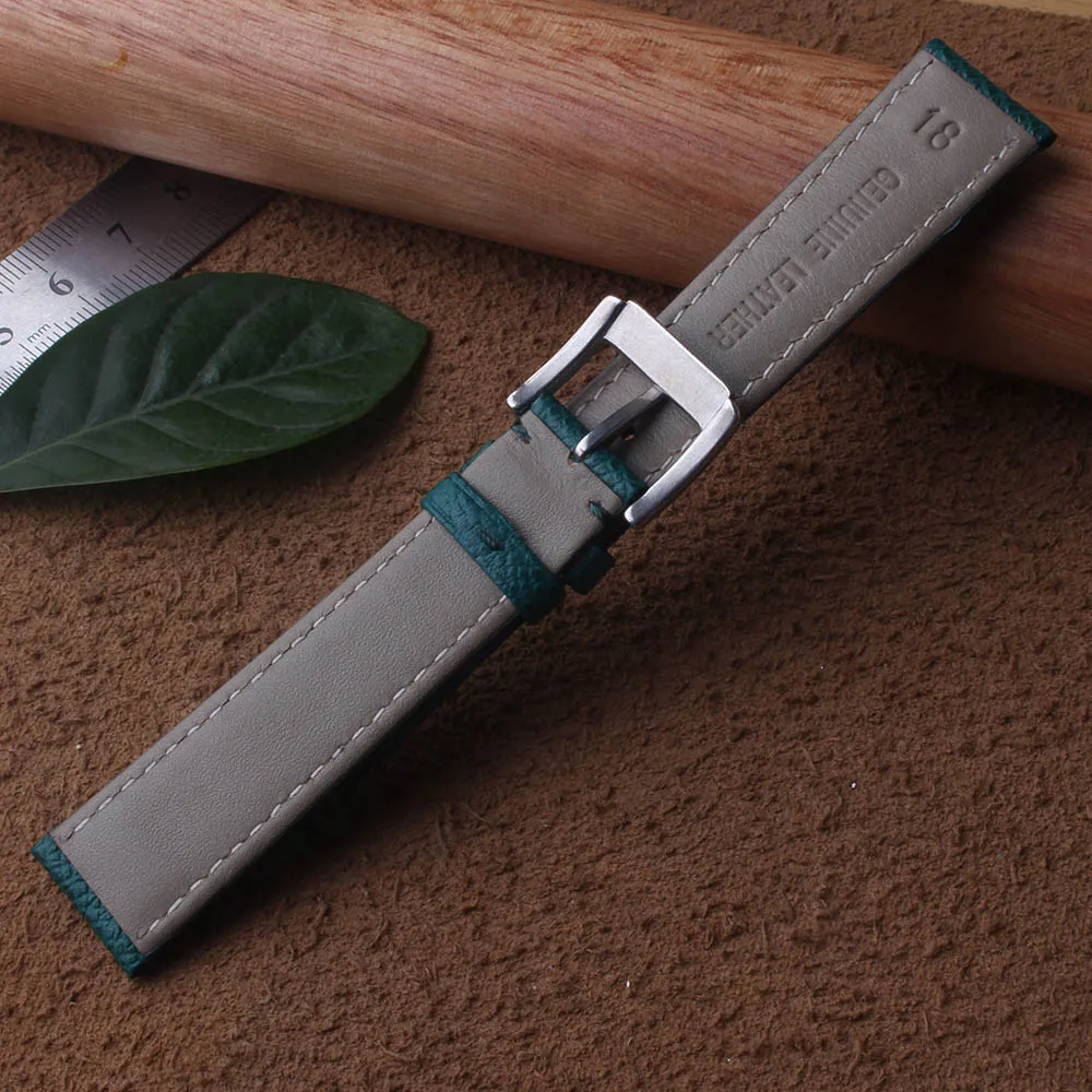 Modèle de lézard vert bracelets de montre en cuir véritable bracelet de ceinture bracelet de montre fermoir en argent boucle bracelet de montre 14mm 16mm 18mm 20mm new309e