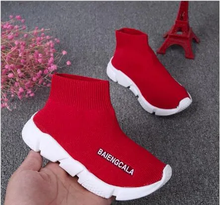 kids shoes baby running sneakers boots toddler boy and girls Wool knitted Athletic socks shoes WY205