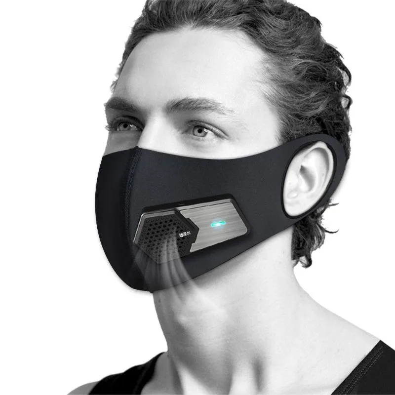 Katoenen gezichtsmaskers wasbaar en herbruikbaar slim elektrisch luchtmasker gezichtsmasker Mode zwarte stoffen gezichtsmasker voor kiembescherming1823