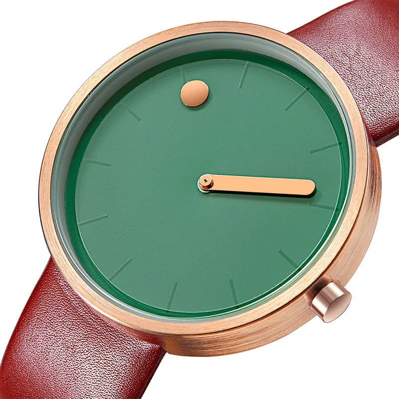 Luxe Designer Merk Quartz Horloge Dames Leer Casual Dames Eenvoudig Polshorloge Meisje Klok Vrouwelijk Creatief Cadeau Relogio SH190730245j