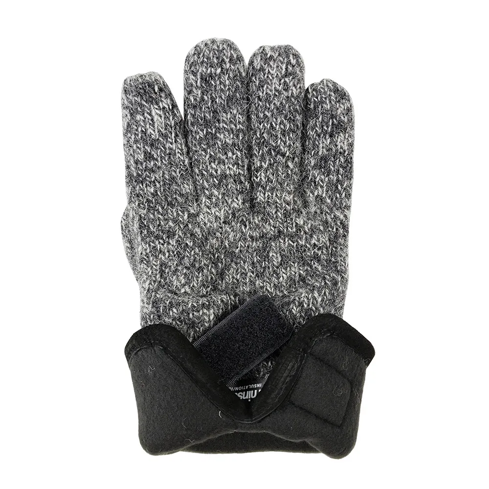 Мужские шерстяные вязаные перчатки Bruceriver с теплой флисовой подкладкой Thinsulate и прочной кожаной ладонью CJ191225263K