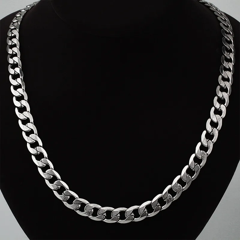 Bijoux Hip Hop longue chaîne à maillons cubains épais colliers dorés avec chaînes de cou en acier inoxydable de couleur or épais pour hommes Jewelry252A