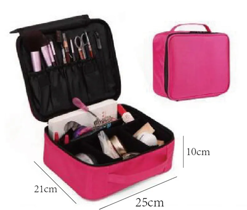Kobiety profesjonalny organizator makijażu Bag duża makijaż pudełka do przechowywania walizki 264V