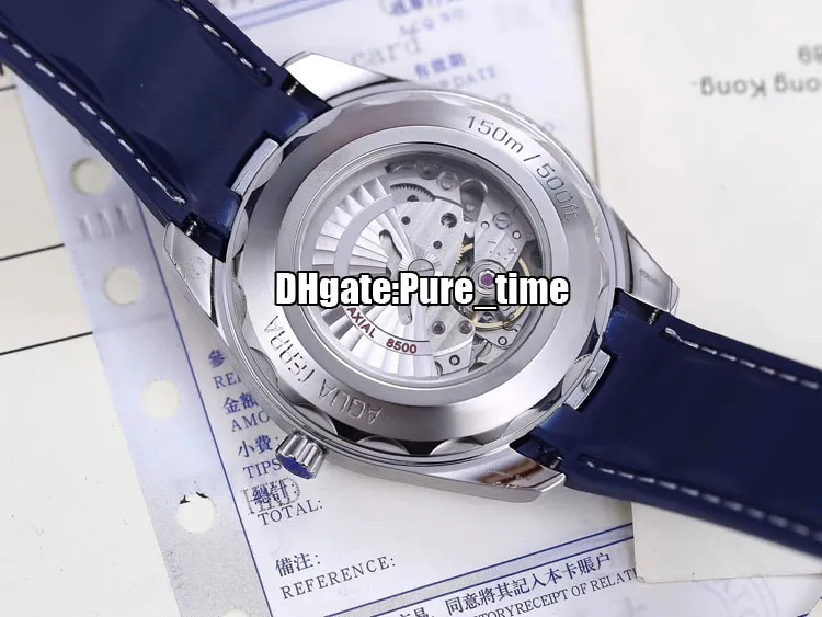 Новые автоматические мужские часы V2 Aqua Terra 150 м в стальном корпусе Miyota 821A 231 13 42 21 06 001, часы с черным полосатым циферблатом и резиновым ремешком Pure279P