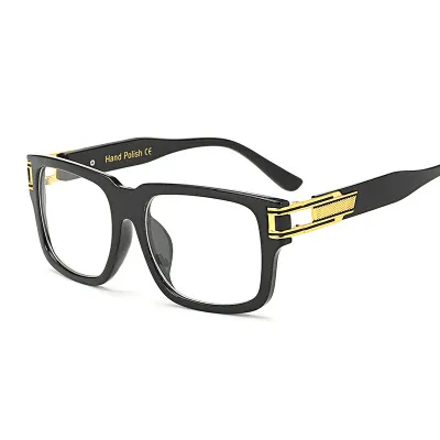 Gafas de sol cuadradas de moda para hombres y mujeres, gafas de sol de diseñador de marca, gafas de sol masculinas y femeninas pocromáticas Uv400 97130304T