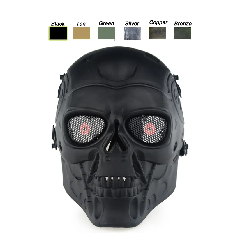 Masque du désert Masque Sports de plein air Protection Protection Gear Strip Spray Full Faune Tactique Terminator Masque N °03-114