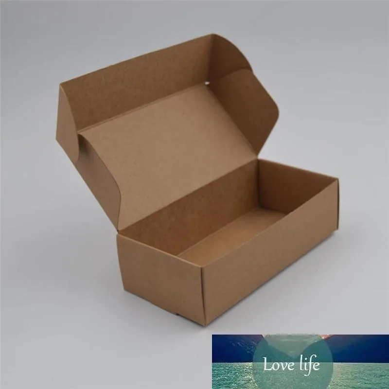 Billig Kraft Presentförpackning Kartong Pappers presentförpackning Liten Natural Handmade Soap Craft Paper Box Kraft Carton Packing Box298U