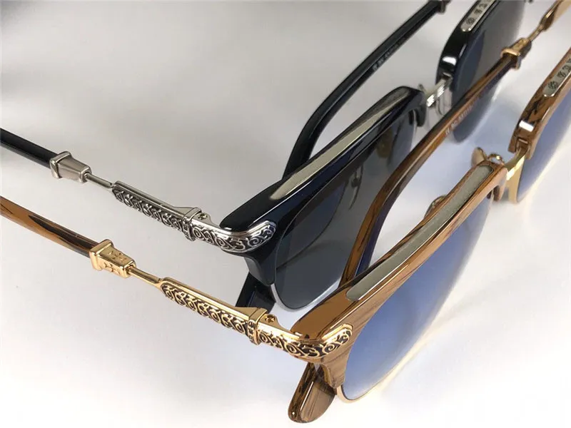 Новые популярные мужские ретро-солнцезащитные очки VERT в панк-стиле, дизайнерская ретро-квадратная оправа с кожаным покрытием, светоотражающие анти-УФ-линзы, верхняя часть 274E