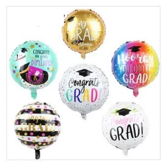 18 Grattis Grad Balloons Graduation Party Decoration Foil Balloon Graduate Gift Globos Back to School Decorations Födelsedag 279A
