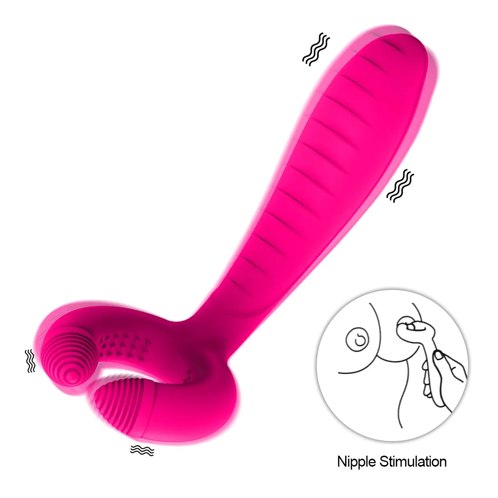 Silikon G-Punkt Stimulieren Vibratoren Dildo Nippel Clip Masturbieren Vibrator Erwachsene Sexspielzeug für Frauen Männer Paar Y200422