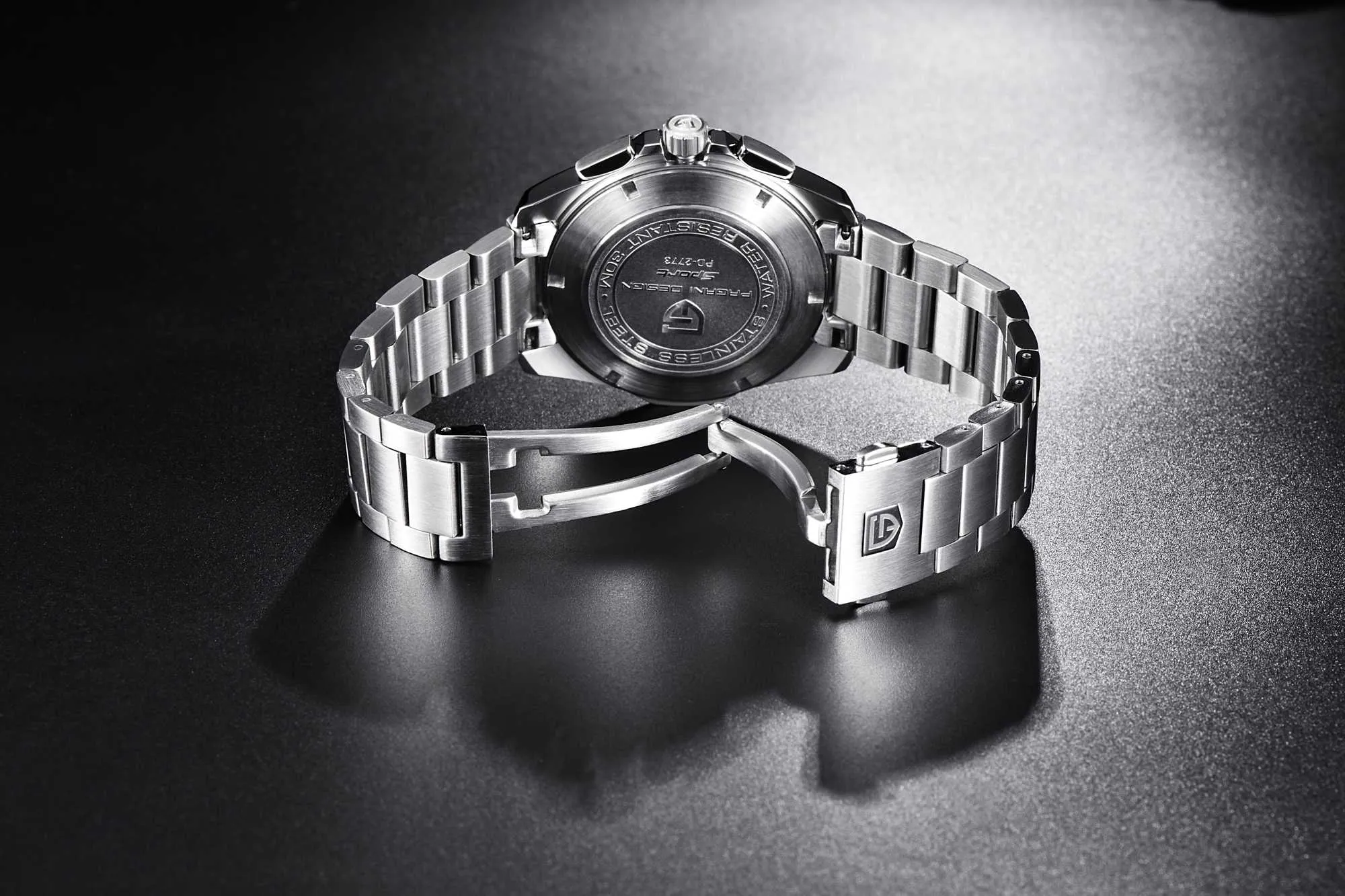 Pagani Design Watch Men Top Cronograph de acero inoxidable Relojes de pulsera de cuarzo de acero inoxidable de 30 m Reloj 2148 resistente al agua2148