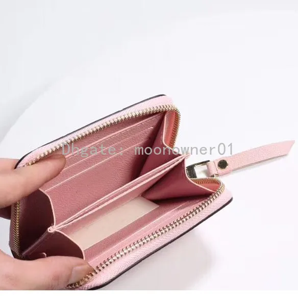 Leather designer short wallet for women fashion leather purse money bag zipper pouch coin purse pocket note designer clutch Victor303i