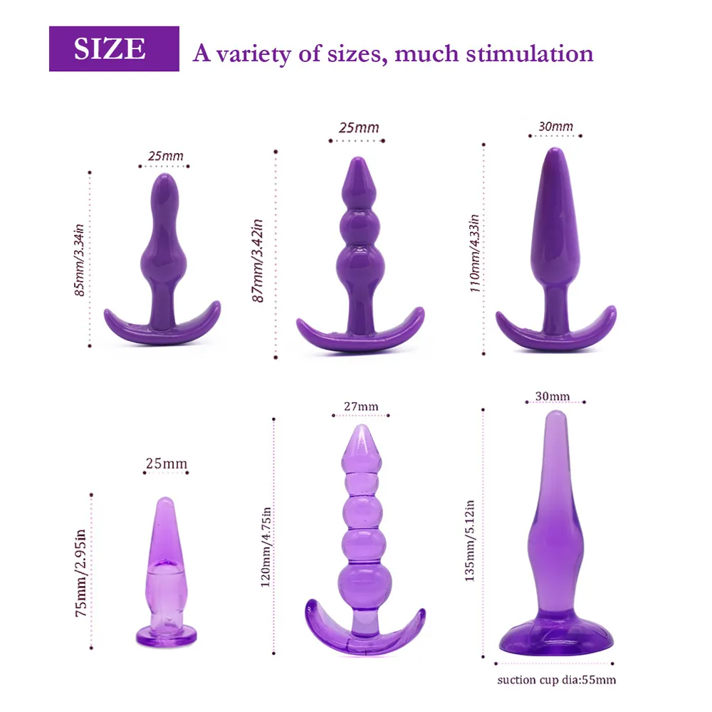 Kit plug anale con giocattoli sesso adulti vibratori plug multifunzionali di testa bdsm games set di strumenti di massaggio anale donne uomini Y17851812