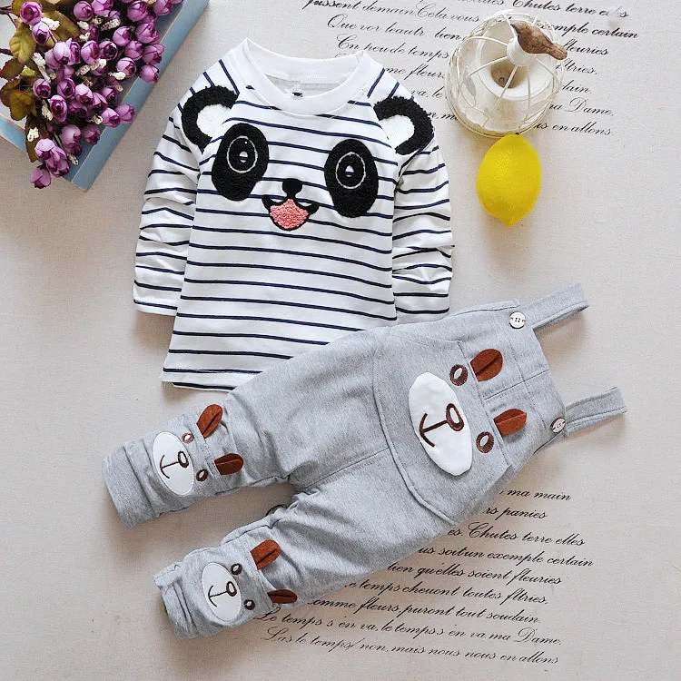 Babyjongenskleding stelt Kinderkledingpak Cartoon T -shirtbroek 2 stksChildren Cleren Baby Deset