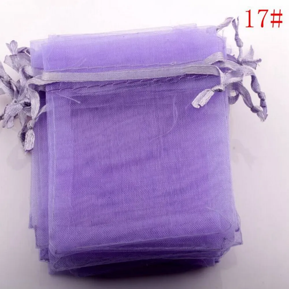 white Royal blue pink Etc 20-color Organza Gift Bags 7x9cm With Drawstring Wedding Party Christmas Favor Gift Bags217Q