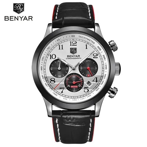 Relogio Masculino BENYAR Mode Chronograaf Sport Heren Horloges Topmerk Luxe Quartz Militaire Horloge Mannelijke erkek kol saati2193