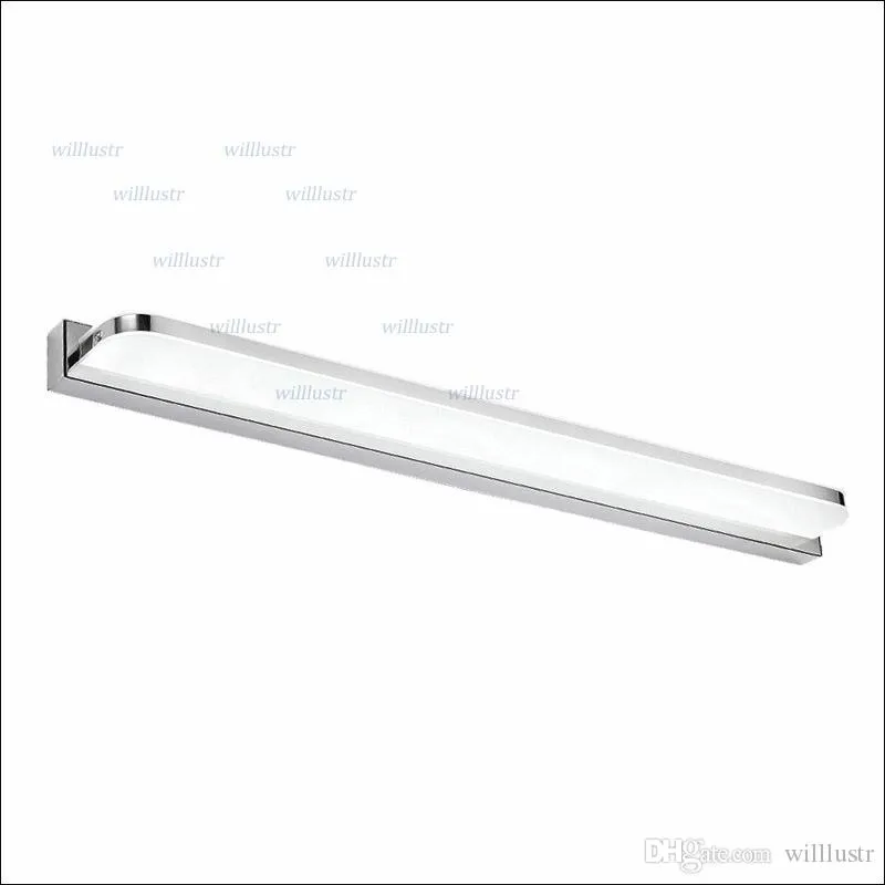 Applique en acier inoxydable LED miroir lumière el Restaurant salle de bain vestiaire Dressing minimaliste acrylique vanité éclairage 280m