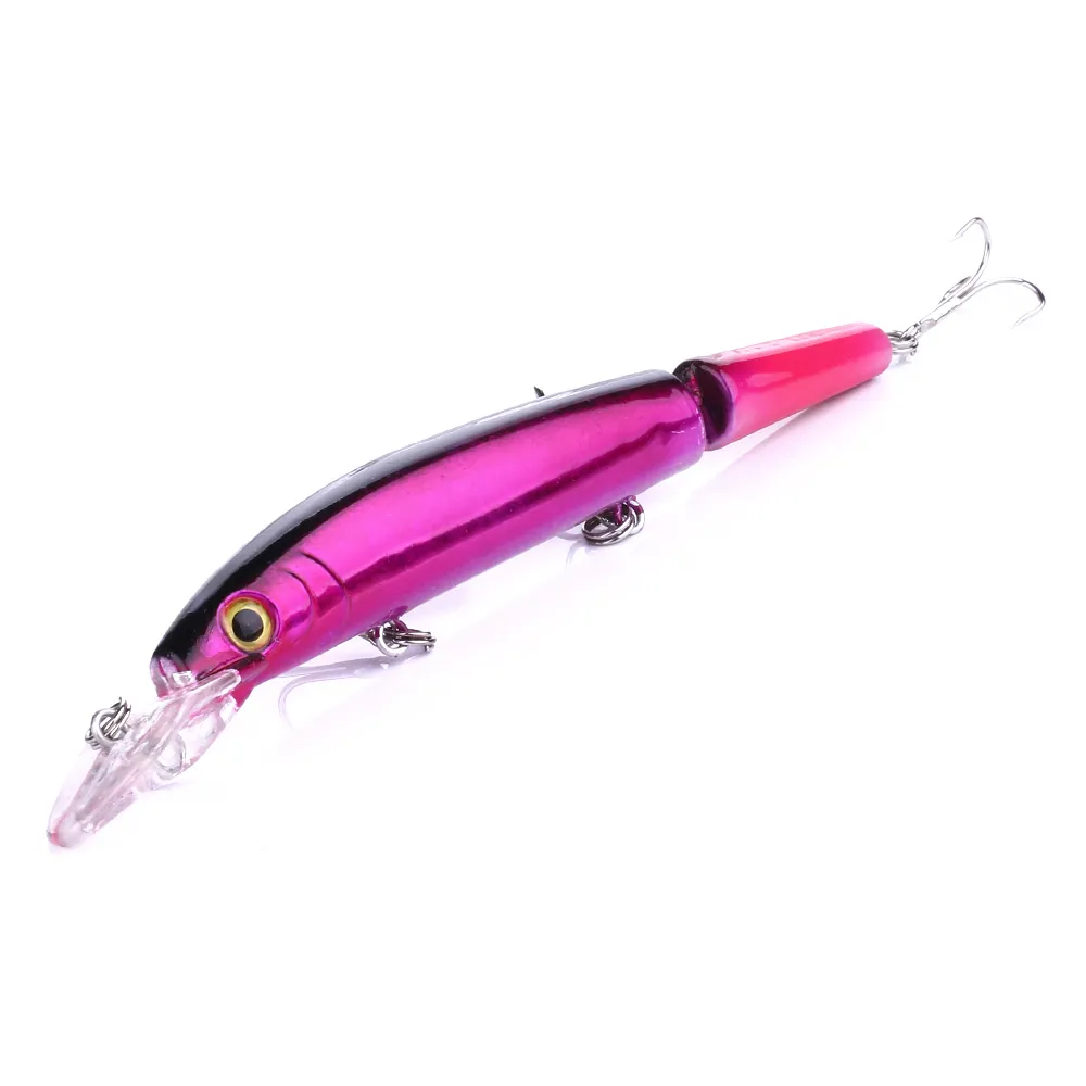 HENGJIA 145 MM articulado minnow iscas de pesca dura 14 5 CM 15G Mar Fada isca De Pesca Três Articuladas Minnow Pesca baiit245t