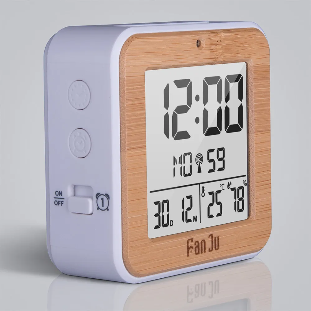 Other Clocks & Accessories FanJu FJ3533 LCD Digital Alarm Clock With Indoor Temperature Dual Battery Operated Snooze Date1215S