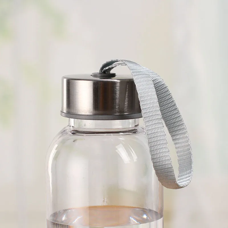 Neue Outdoor -Sportarten tragbare Wasserflaschen Kunststoff Transparent runde undichtende Fahrt für Wasserflaschen Studen Drinkware234r