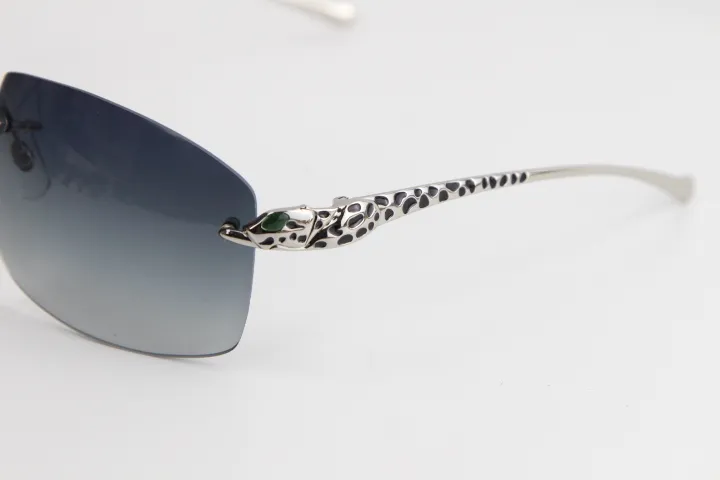 Sprzedawanie klasycznego modelu klasycznego metalowego lamparta okulary słoneczne Modna wysokiej jakości szklanki duże kwadratowe okulary przeciwsłoneczne Mężczyzna i Fem307y