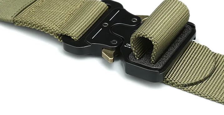 2019 ceinture tactique 1 77 ''largeur Style militaire sangle Riggers ceinture Web robuste à dégagement rapide en métal plus grande boucle fre283Y