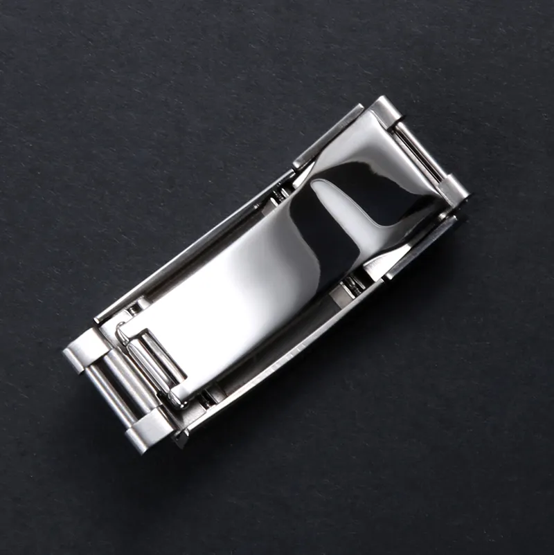 9 mm X 9 mm NUEVO Correa de reloj de acero inoxidable de alta calidad Hebilla Cierre desplegable ajustable para Rolex Submariner Gmt Straps243b273j