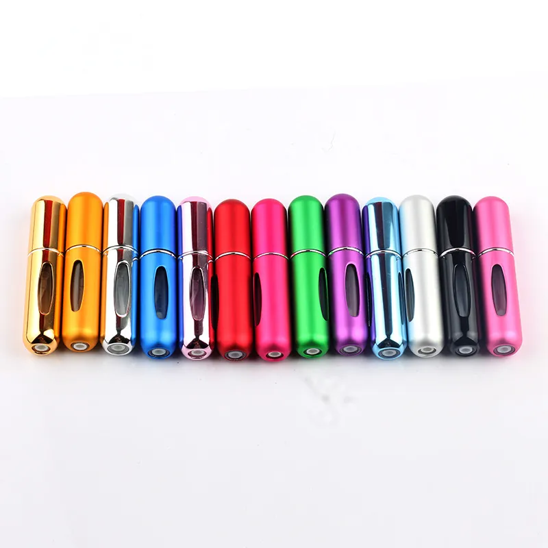 5ml perfume bottle makeup spray self pump rechargeable Aluminum Mini Parfum bottling