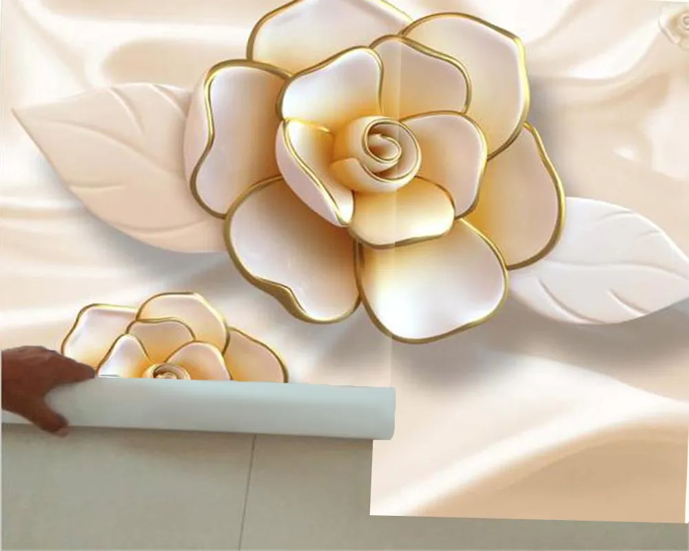 3D壁画の壁紙美しい大きな木の花の花の風景絵画リビングルーム寝室背景壁飾り壁紙254c