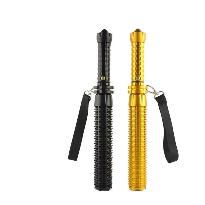 Q5 Flashlight Torches led telescopic mace lengthened body guard belt safety hammer billiard stick Tactical flashlight266h3223