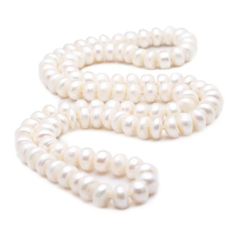 Design 10–11 mm, 82 cm, weiße Süßwasserperle, großes gedämpftes Brot, runde Perlen, Perlenkette, Pulloverkette, Modeschmuck, 257 Karat