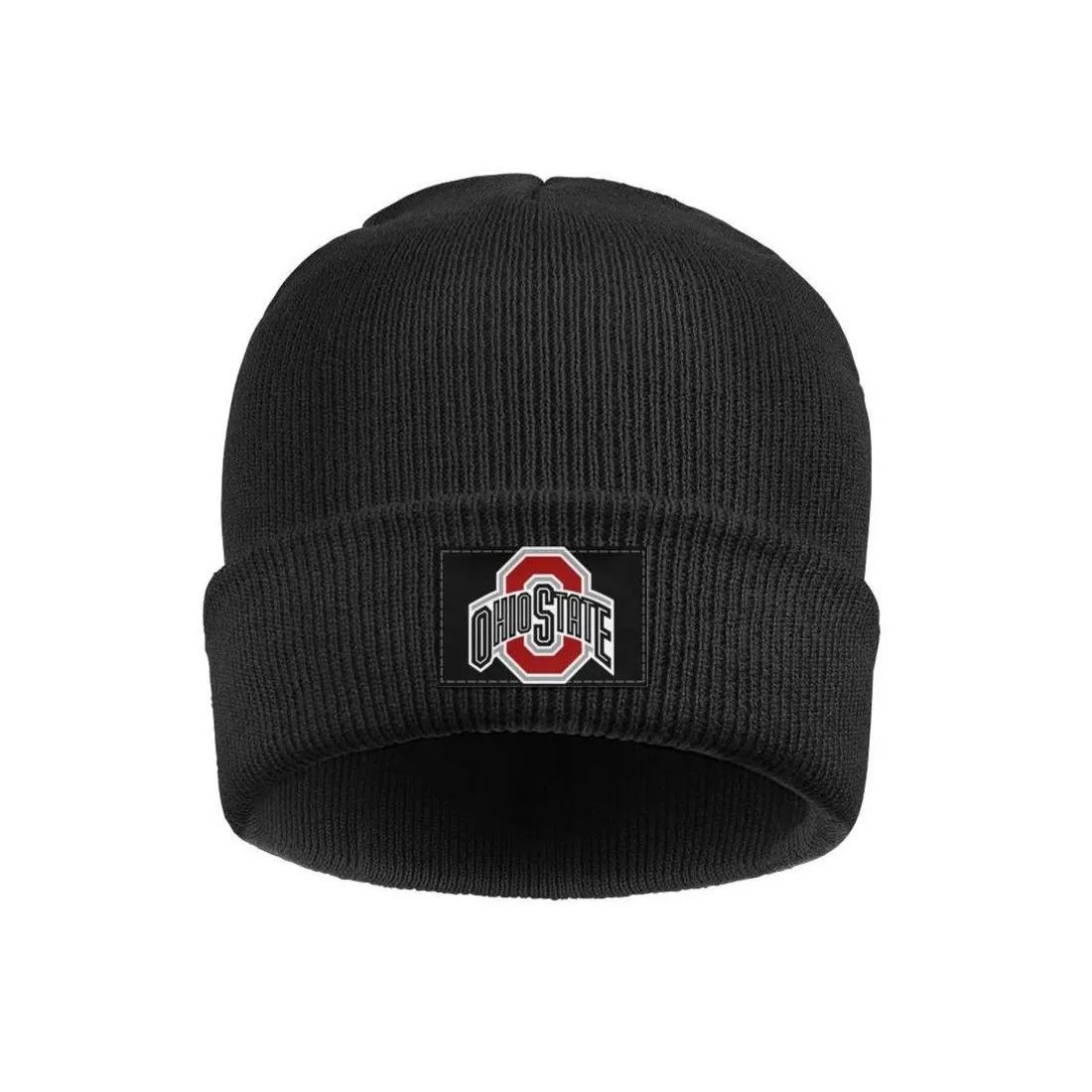 Ohio State Buckeyes Męskie Women039s podwójna warstwowa czapka Classic Beanie Hat Unisex Football Logo White Marble Print Gay Pride R8583185