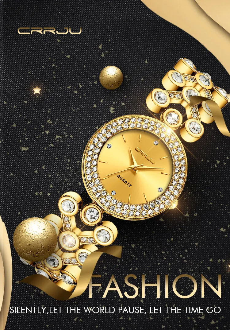 Montres de luxe pour femmes CRRJU ciel étoilé femme horloge montre-bracelet à Quartz mode dames montre-bracelet reloj mujer relogio feminino nice2557