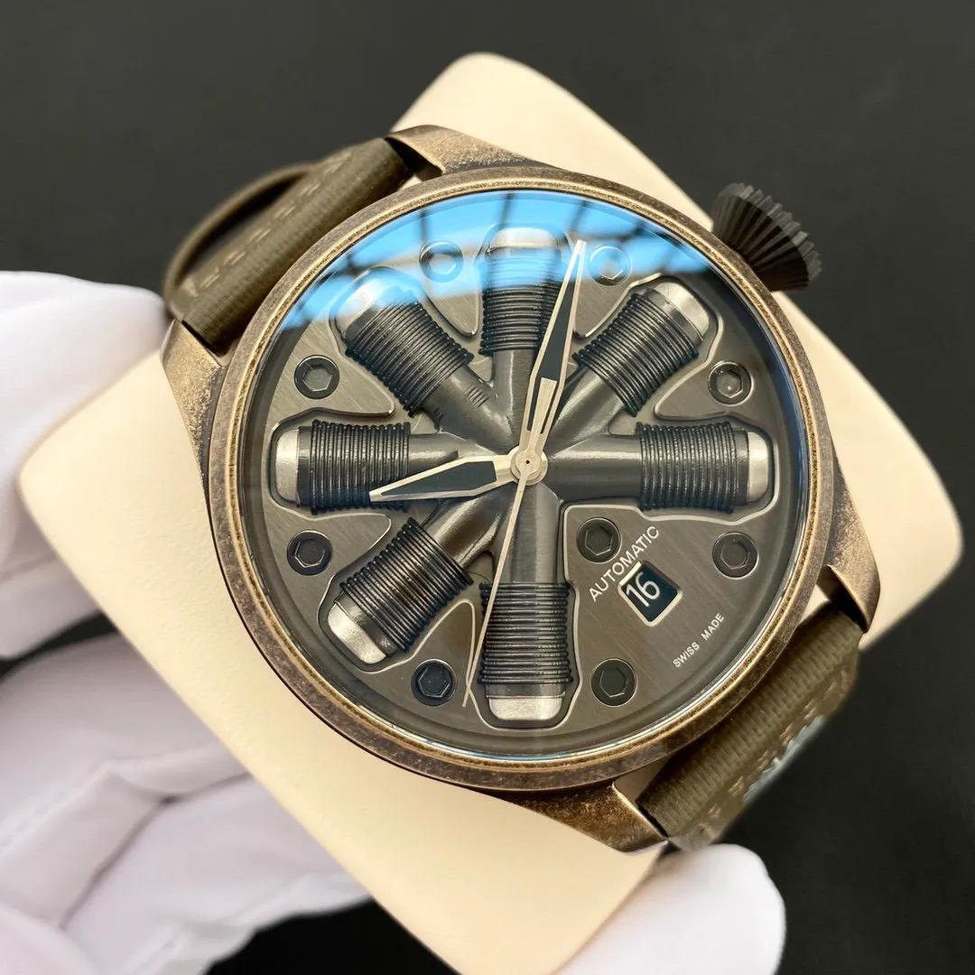 Mężczyźni 46 mm zegarek automatyczny ruch 316L zegarek ze stali nierdzewnej Mężczyźni Sapphire Crystal Watches Waterproof RandWatches2360