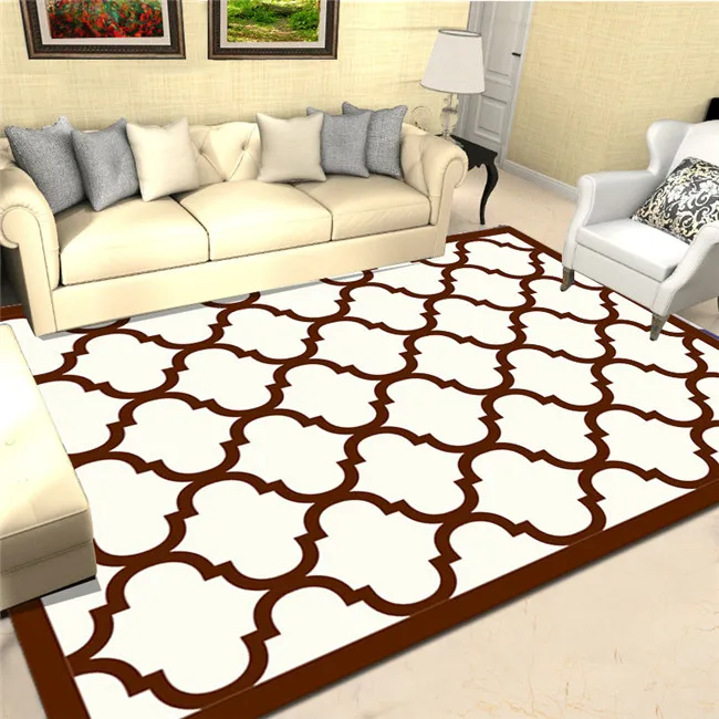 Nordischer Stil Geometrischer 3D -gedruckter Teppich großer Größe hochwertige Heimatmatte moderner Wohnzimmer Teppich verdicken Salonteppiche Art Decor282r