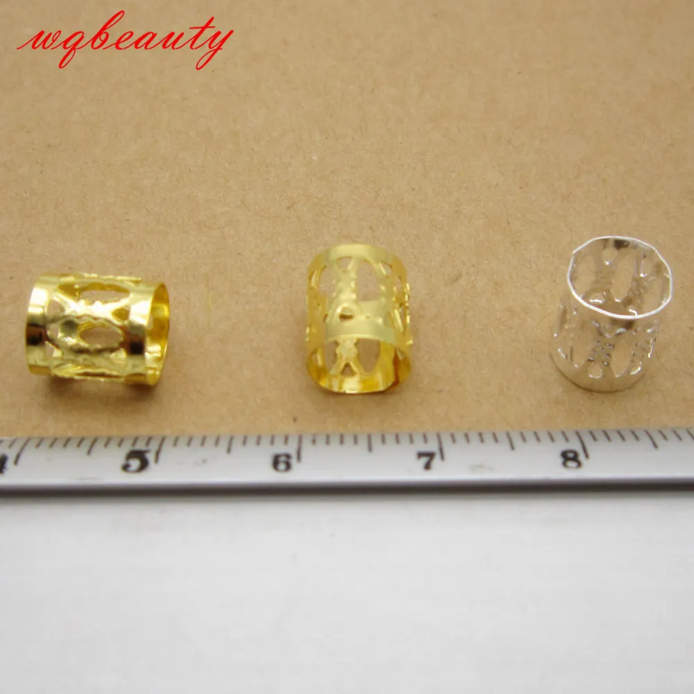 Golden Silver Mix Silber Goldene Micro-Haar-Dread-Zöpfe Dreadlock-Perlen, verstellbare Manschetten-Clips für Haar-Accessoires206t