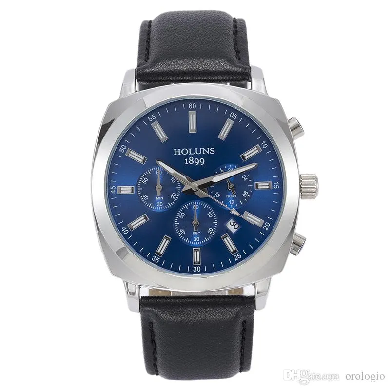 CWP luksusowa zegarek męska marka holuns oryginalna wodoodporna skórzana skóra męska biznesowy kwarc mody zegarki Montre Homme 007 274l