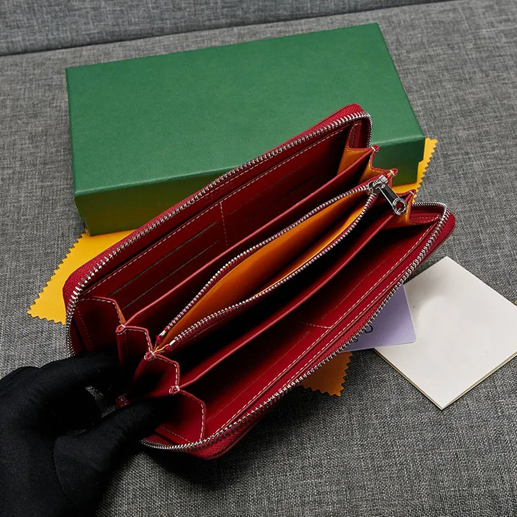 シングルジッパーパリスタイルGyウォレットデザイナー男性女性長財布最高品質のレザークレジットカードホルダーとコインジッパーバッグウィット1877