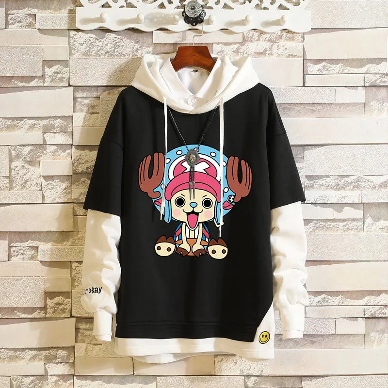 Anime cosplay moletom com capuz de uma peça Portgas D Ace Tony Tony Chopper Monkey D Luffy Novo moletom unissex com capuz 309J